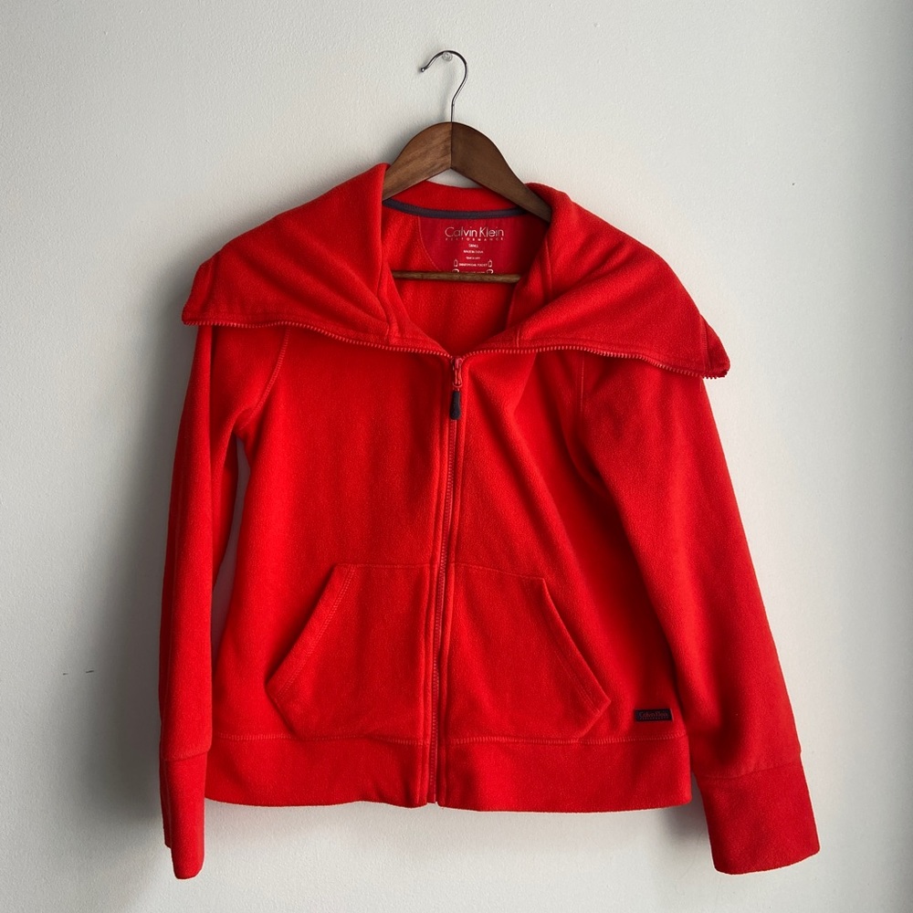 Fleece Calvin Klein Performance Zip Up Sweatshirt Headphone Access